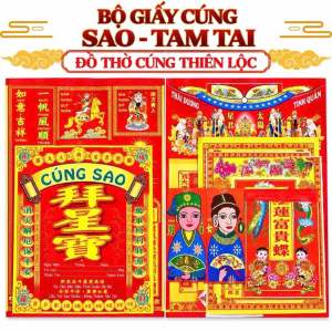 Bộ Giấy Cúng Sao/Tam Tai - Nhang Đèn Thiên Lộc