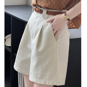 Parka Shorts Womens Summer Loose Thin High Waist Loose Pants Small Straight-leg Casual Pants Suit Fifth Pants