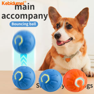 Kebidumei ลูกบอลไฟฟ้ากลิ้งได้เองอัจฉริยะของเล่นสุนัขสัตว์เลี้ยงลูกบอลอัจฉริยะของเล่น USB ชาร์จของเล่นออกกำลังกายสัตว์เลี้ยงแบบโต้ตอบสำหรับลูกสุนัขลูกสุนัข