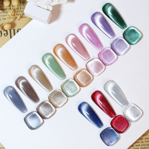 NAILCO 10ml Cat Eye Gel Nail Giltter Polish Magnetic Soak Off UV Manicure Base Top Gels Chameleon Lakier Hrybrydowy Gel Polish