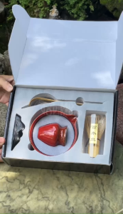 Combo 7 món matcha chuẩn Nhật hộp xanh bát trụ hiện đại đầy đủ phụ kiện trà đạo chuyên nghệp quà tặng cao cấp Mixmore