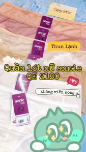Quần Lót Nữ Thun Lạnh annie QE 2180 Cạp Vừa Viền Mông Không Đường May Đáy Nhỏ Thoáng Mát