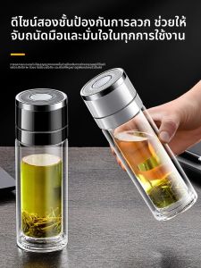 PAKCHOICE | One-Click Open Insulated Double Glass Tea Cup