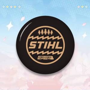 S-Stihl Logo Soft Button Pin Bright Printed Icon Gift For Friends Badge Collar Brooch Lapel Pin Metal