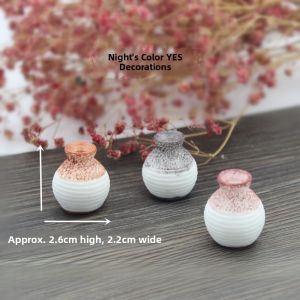 Japanese ZAKKA Style Ultra Mini Decorative Miniature Model Flower Vase Scenic Accessories Micro Landscape Ornament Resin Material