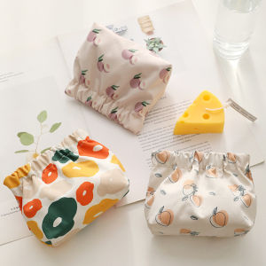 【Fashion Park】♬Fashion Make Up Pouch Casual Cute Lipstick Bag Waterproof Portable Printed No Zipper Simple Lightweight for Headphones Jewelry