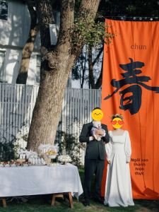 ZLVOEY | Băng Rôn Treo Phông Nền Tiệc Cưới Ngoài Trời