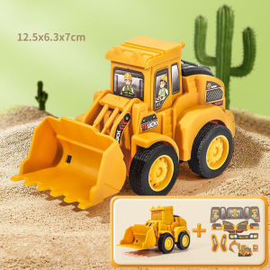 Engineering Vehicle Model Inertial Car Toy Press Sliding Car Excavator Bulldozer Children Educational Construction Vehicle Kids