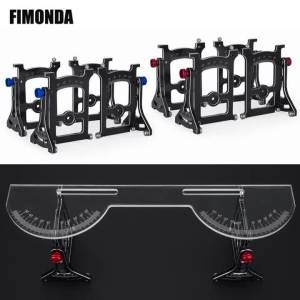 RC Aluminum On Road Chassis Setup System Measuring Tool Set With Ruler Wrench for 1/10 Axial SCX10 Capra TRX4 Yikong Upgrade