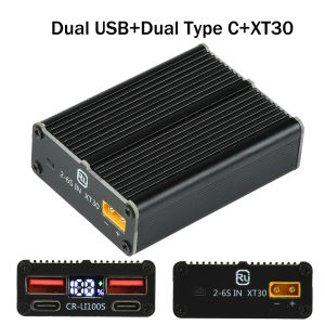 diymore | 2-7S 100W Fast Charging Module Power Bank Motherboard Dual USB+Type-C Lithium Battery Charger Board XT30/XT30+XT60 Port
