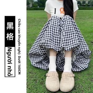 YIFANSHI | Quần Hoa Vuông Vàng Dây Đai Cao Giảm Béo