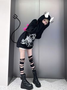 Next Generation Original อะนิเมะกระต่ายหูปีกแขนยาว นุ่ม ตุ๊กตาพิมพ์รอบคอวัฒนธรรมเครื่องแต่งกาย < Ne1> สําหรับผู้หญิง