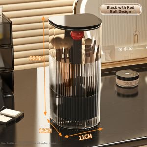 QIOEROUL | Dustproof High-End Automatic Elevator Makeup Brush Holder