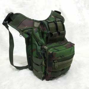 Tas Slempang Army Camera Meteora TACTICAL (HARGA GROSIR) - Bahan Loreng Camuflage dan 1680 Hitam - 7 Saku - Tali LT 4 cm (EXPORT)