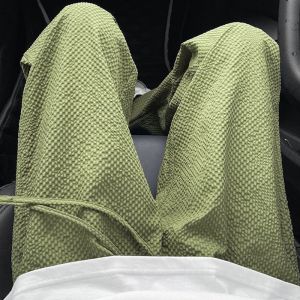 NCE Military green foam gauze ice silk pants mens summer thin style American retro sports casual pants sunscreen quick drying air-conditioned pants