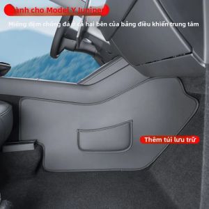 Tesla Model Y Juniper Điều Khiển Trung Tâm Tấm Bảo Vệ Bộ 2 Phụ Kiện Ô Tô Nội Thất Chống Đá Với Da Nhân Tạo