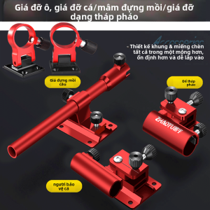 JUJING | Bộ Phụ Kiện Câu Cá Nhẹ Từ Hợp Kim Nhôm Magiê Với Khung Nhẹ Đế Ô Dù Rào Cá và Khay Mồi