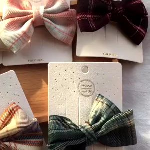 Jedai Jepit Rambut Jepitan Wanita Anak Pita Bahan Kain Motif Kotak Garis Ribbon Aksesoris Fashion Gaya Korea Korea Thailand Premium Ori Original