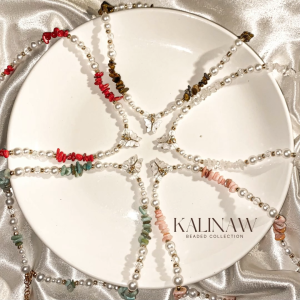 KALINAW Whimsical Fairy Butterfly Necklace with Semi-Precious Chipstones
