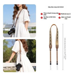 Cwatcun | Dây Đeo Máy Ảnh Mẫu Táo Dễ Thương Có Khóa Nhanh