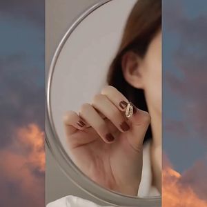 KOREAN STYLE INS EARRINGS滴釉复古双层耳钉