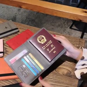 New! Leather Travel Wallet Passport Cover Dompet Untuk Passpor RFID Passport Protection Card Holder Murah Terbaru