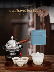 MIANXIAOCHENG | Portable Windproof Alcohol Stove for Outdoor Tea Set