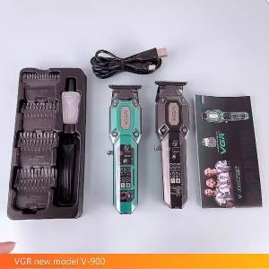 VGR | Máy Cắt Tóc Không Dây Hình Chữ T VGR 900 Máy Cắt Tóc Chuyên Nghiệp Dùng Điện Có Thể Sạc Lại Dành Cho Nam Giới Với Lưỡi Dao Trong Suốt Cho Mọi Nhu Cầu Chăm Sóc