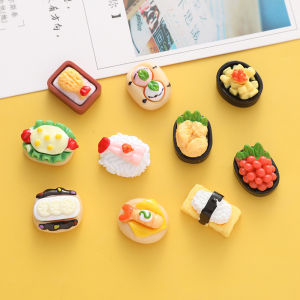 Handmade DIY Resin Burger Caviar Sushi Simulation Mobile Phone Case Hair Clip Dollhouse Accessories Fashion Jewelry Accessories