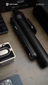 Tongsis Selfie Stick LENYES LPH103 Tripod Kamera HP With Remote Bluetooth Lampu LED Monopod Portable