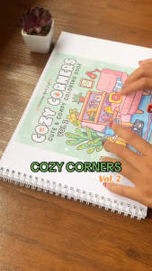 COZY CORNER VOL 2 COLORING BOOK For Adults And Kids Therapy Buku Mewarnai Anak Remaja Dewasa Tebal