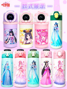 ถ้วยน้ำรักษาอุณหภูมิสำหรับเด็กผู้หญิง ถ้วยน้ำทรงกระบอกพร้อมสเปรย์สำหรับเด็กนักเรียน ถ้วยน้ำดื่มแบบดูดได้ที่ทนทานต่อการใช้งาน