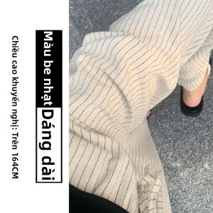 Quần Dài Tay Rộng Thanh Lịch Cao Cấp Stripe Icy Silk