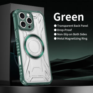 For Magsafe Magnetic Solid Color Four Corner Anti Drop Transparent Phone Case For iPhone 17 Pro Max Air 15 11 12 13 16 Pro Max E