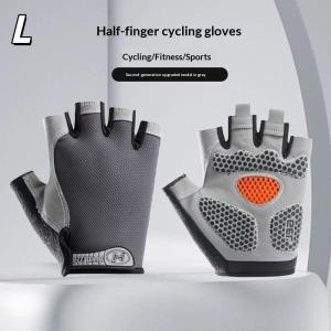 〔E〕Half Finger Cycling Gloves Men Women Anti Slip Shock Breathable Summer Bicycle Fingerless Sports Gym Training Bike