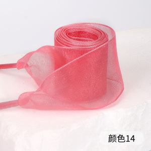 Ribbon Lace 2.5cm Womens White Organza Chiffon Mesh Lace German Training Shoes Transparent Thin Silk Ribbon