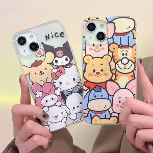 เคสโทรศัพท์ Samsung A16 A55 5g A35 5g A25 5g S23 fe S23 ultra S23+ A05s A05 M34 5G A54 5G A34 5G A24 A14 4G M14 5G ใหม่2023ตัวการ์ตูนน่ารักลายการ์ตูนสนูปี้คิตตี้ทิกเกอร์ปลอกซิลิโคนใสกันกระแทกนิ่มเคสGalaxy A34 5G A54 5G เคสโทรศัพท์สวยปก