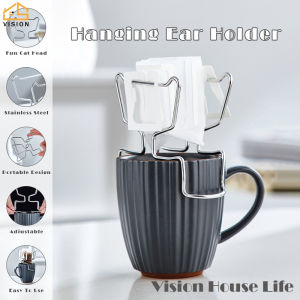 Vision 304 thép không gỉ cà phê đứng xách tay nhỏ giọt ghế tái sử dụng bộ lọc trà chủ giấy lọc Túi kệ phin cà Phê chủ-Phù hợp với kích cỡ cốc khác nhau