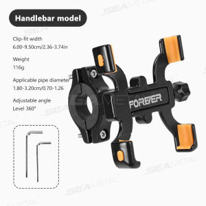 BLALION Motorcycle Bicycle Phone Holder Aluminum Mobile Phone Stand 360° Rotating Adjustable Handlebar Bracket Non-slip Grip