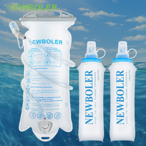 Newboler Outdoor Sports Soft Water Bottle Foldable Marathon Convenient Hiking Mountain Climbing Running Water Bag
