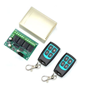 Universal Wireless Remote Control Switch DC 12V 4CH Relay Receiver Module With 4 Channel RF 433 Mhz Transmitter