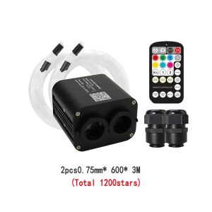 20W Dual Head Car Mounted Starry Sky Ceiling Fiber Optic Kit Indoor Home Roof Light with Bluetooth APP Control