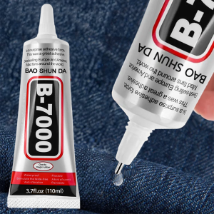 b7000Fabric GlueClear Fabric Glue WaterproofFor Clothes CottonDenim Leather Polyester Ideal for Quick RepairsDIY Craft.