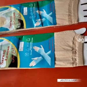 COD} ISI 3 PCS MANSET TANGAN BAHAN STOKING WARNA KREM LENGAN PANJANG