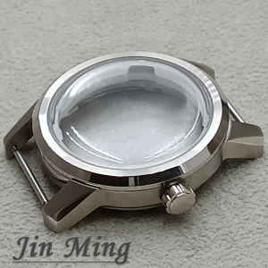 40mm High Quality Stainless Steel Watch Case with Arched Glass Suitable for NH35 NH36 4R36 Movements with Strap