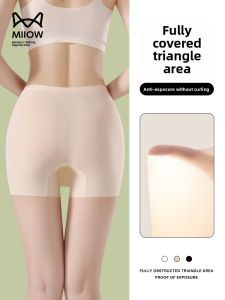 Miiow | Invisible Seamless Foundation Liquid Safety Pants Women Summer Butt Lifting No Curl Edge Tummy Control Hide Triangle Area Underwear