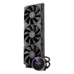 PCCooler | CPU Cooler with Fan for Desktop PC 360mm All-in-One Liquid Cooler with White Housing and Temperature Control