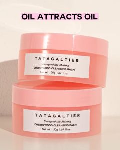 TATAGALTIER CHERRYWOOD CLEANSING BALM 50G CLEAN FACE SOOTHING BRIGHTENING HYDRATING ACNE SKIN