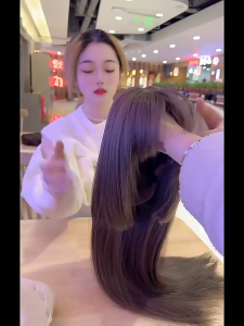 Tóc giả nguyên đầu dài thẳng 65cm có da đầu cho nữ tặng Lưới Trùm - TG001