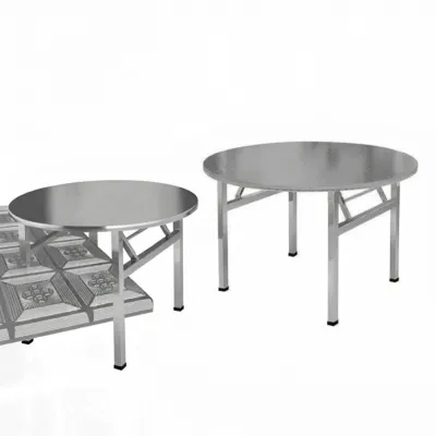 Foldable 304 Stainless Steel Round Table